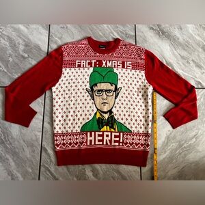 Dwight Schrute The Office Fact Xmas is here Christmas Sweater XL